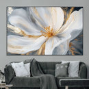 White and Gold Floral Canvas Wall Art - Framed and Ready to by MyGreatCanvas | Canvas Wall Art Prints | Photo Prints & Wall Decor