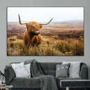 Scottish Highland Cow Canvas Wall Art – Rustic Farmhouse
