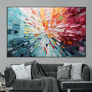 Radiant Bloom Abstract Floral Wall Art Canvas Print -