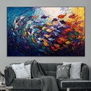 Vibrant Abstract Fish Swarm Art – Colorful Fish Inspired