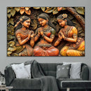 Indian Woman Statue Wall Art Canvas Print