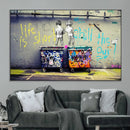 Banksy Life is Short Wall Art - Iconic Graffiti Art on by MyGreatCanvas | Canvas Wall Art Prints | Photo Prints & Wall Decor