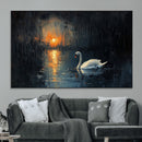 Abstract Swan on Water Wall Art Canvas Print - Elegant by MyGreatCanvas | Canvas Wall Art Prints | Photo Prints & Wall Decor