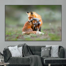 Heartwarming Fox and Baby Cub Wall Art | Ready to Hang
