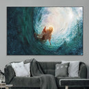 Powerful Jesus Canvas Print - Hand of Salvation,
