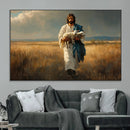 Jesus Shepherd Wall Art | Ready to Hang Triptych Canvas of