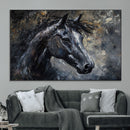 Large Abstract Horse Wall Art Canvas Print | Farmhouse Wall