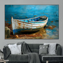 Vintage Boat on Tranquil Waters | Coastal Wall Art for