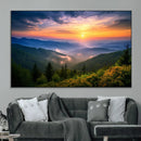 Majestic Mountain Sunrise Print | Landscape Wall Art |