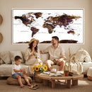 World Map Canvas Print – Detailed Map of the World Wall Art