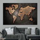 World Map Canvas Print – Framed Travel Map Wall Art for
