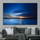 Blue Sunset Ocean Canvas Wall Art Print – Serene Coastal by MyGreatCanvas | Canvas Wall Art Prints | Photo Prints & Wall Decor