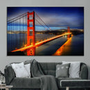 Large Wall Art San Francisco Canvas Print - Wonderful Golden