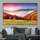 Autumn Mountain Foggy Landscape Wall Art Canvas Print | by MyGreatCanvas | Canvas Wall Art Prints | Photo Prints & Wall Decor