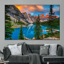 Canadian Rockies Moraine Lake Wall Art Canvas Print, Pine
