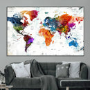 World Map Canvas Print – Framed Travel Map Wall Art for by MyGreatCanvas | Canvas Wall Art Prints | Photo Prints & Wall Decor