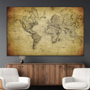 Push Pin World Map Canvas Print – Travel Tracker Wall Art