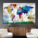 World Map Canvas Print – Framed Travel Map Wall Art for by MyGreatCanvas | Canvas Wall Art Prints | Photo Prints & Wall Decor