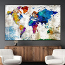 World Map Canvas Print – Framed Travel Map Wall Art for by MyGreatCanvas | Canvas Wall Art Prints | Photo Prints & Wall Decor