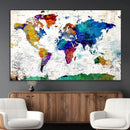 World Map Canvas Print – Detailed Map of the World Wall Art by MyGreatCanvas | Canvas Wall Art Prints | Photo Prints & Wall Decor