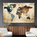 World Map Canvas Print – Detailed Map of the World Wall Art by MyGreatCanvas | Canvas Wall Art Prints | Photo Prints & Wall Decor