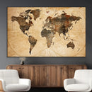 Push Pin World Map Canvas Print – Framed Travel Tracker Wall by MyGreatCanvas | Canvas Wall Art Prints | Photo Prints & Wall Decor