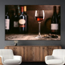 Red Wine and Bottle Canvas Print by MyGreatCanvas | Canvas Wall Art Prints | Photo Prints & Wall Decor