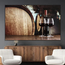 Wine and Barrel Wall Art Canvas Print by MyGreatCanvas | Canvas Wall Art Prints | Photo Prints & Wall Decor
