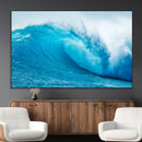 Big Ocean Surfing Wave Wall Art Canvas Print