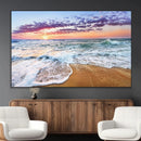 Coastal Sunset Art Beach Canvas Wall Art Print | Ocean Waves by MyGreatCanvas | Canvas Wall Art Prints | Photo Prints & Wall Decor