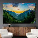 Green Forest Wall Art Canvas Print