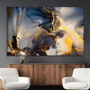 Large Abstract Wall Art Print -  Gold and Blue Abstract