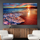 Colorful Coastal Sunset on the Beach Canvas Print, Ocean