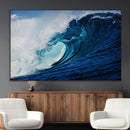 Ocean Wave at Sunset Canvas Art, Large Wall Print of Vibrant