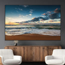 Ocean Beach Wall Art Canvas Print Sunset Artwork Print
