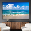 Tropical Beach 3-Panel Canvas Wall Art – Serene Ocean Waves