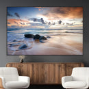 Serene Weather On The Beach Wall Art Canvas Print