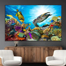Aquatic Life Sea Turtles Fish Wall Art Canvas Print by MyGreatCanvas | Canvas Wall Art Prints | Photo Prints & Wall Decor
