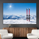 Ski Season Snow Wall Art Canvas Print