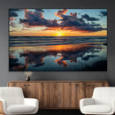 Beach Sunset Print - Stunning Ocean Canvas Artwork with