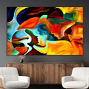 Human Love Figures Abstract Wall Art Canvas Print