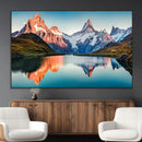 Landscape Mountain and Lake View Wall Art Canvas Print