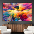 Blazing Vibrant Colors Cloud Wall Art Canvas Print