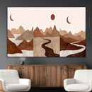 Boho Wall Art Canvas Print Set Mid-Century Prints Bohemian