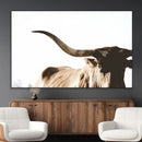 Texas Longhorn Wall Art Canvas Print | 3-Panel Large