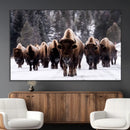 Bison Wall Art Canvas Print- Bison Herd Canvas Wall Art – by MyGreatCanvas | Canvas Wall Art Prints | Photo Prints & Wall Decor