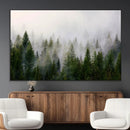 Forest Wall Art Canvas Print | Foggy Forest Wall Art | Pine
