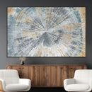 Radiant Abstract Wood Rings Canvas Art – Modern Triptych