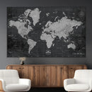 World Map Canvas Print – Detailed Map of the World Wall Art