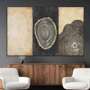 Tree Rings Canvas Wall Art Print – Minimalist Natural